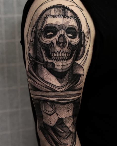 black ops 2 tattoos|call of duty skull tattoo.